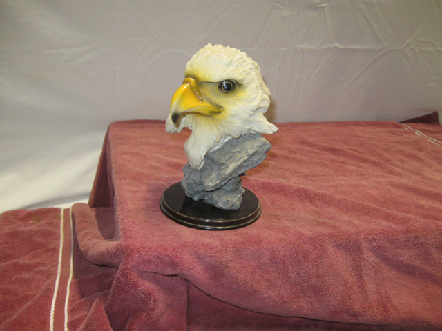 Poly Eagle Head Sculpture