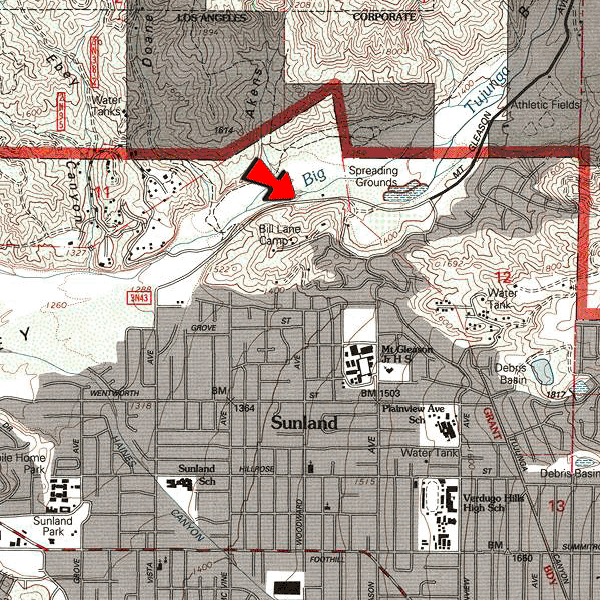 Topographic Map for 2551-013-015